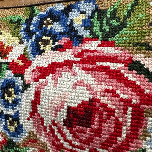Dolce & Gabbana Floral Needlepoint Satchel w/ crossbody Strap – Made in Italy - Picture 12 of 17